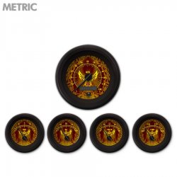 5 Gauge Set - Metric Phoenix Series, Black Modern Needles, Black Trim Rings - Part Number: GAR1110ZMXQACCC