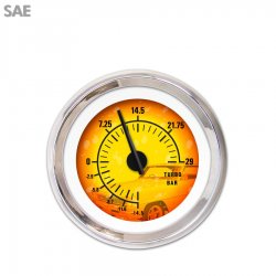 Turbo Gauge - SAE Puma 5 Series, Black Modern Needles, Chrome Trim Rings - Part Number: GAR1111ZEXMABCC