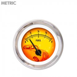 Fuel level Gauge - Puma 5 Series, Black Modern Needles, Chrome Trim Rings - Part Number: GAR1111ZMXKABCC