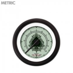 Tachometer Gauge w/ emblem Spade Series, Black Modern Needles, Black Trim Rings - Part Number: GAR1112ZMAIACCC