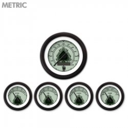 5 Gauge Set - Metric Spade Series, Black Modern Needles, Black Trim Rings - Part Number: GAR1112ZMXQACCC