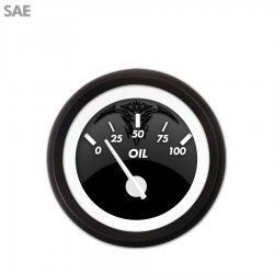 Oil Pressure Ga. SAE Ghost Tribal Series, White Modern Needles, Black Rings - Part Number: GAR1114ZEXJACCD