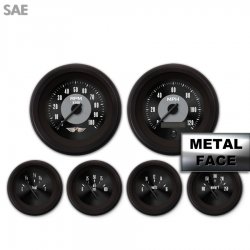 6 Ga. Set w/ emblem SAE Amer Classic Black V, Black Mod Needles, Black Rings - Part Number: GAR111ZEARACCC