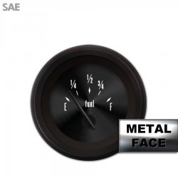 Fuel level Gauge American Classic Black V, Black Modern Needles, Black Rings - Part Number: GAR111ZEXKACCC