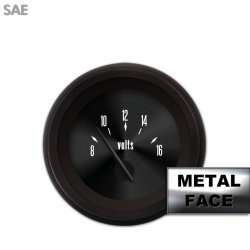Volt Gauge SAE American Classic Black V, Black Modern Needles, Black Trim Rings - Part Number: GAR111ZEXNACCC