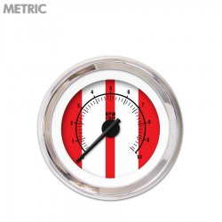 Tachometer Gauge - Cobra Red, Black Modern Needles, Chrome Trim Rings - Part Number: GAR1122ZMXIABCC