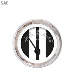 Oil Pressure Gauge - SAE Cobra Black, Black Modern Needles, Chrome Trim Rings - Part Number: GAR1123ZEXJABCC