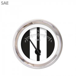 Fuel level Gauge - Cobra Black, Black Modern Needles, Chrome Trim Rings - Part Number: GAR1123ZEXKABCC