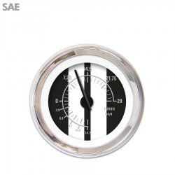 Turbo Gauge - SAE Cobra Black, Black Modern Needles, Chrome Trim Rings - Part Number: GAR1123ZEXMABCC