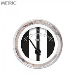 Fuel level Gauge - Cobra Black, Black Modern Needles, Chrome Trim Rings - Part Number: GAR1123ZMXKABCC