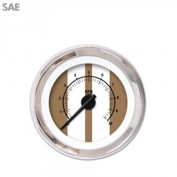 Tachometer Gauge - Cobra Brown, Black Modern Needles, Chrome Trim Rings - Part Number: GAR1125ZEXIABCC