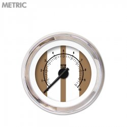 Tachometer Gauge - Cobra Brown, Black Modern Needles, Chrome Trim Rings - Part Number: GAR1125ZMXIABCC