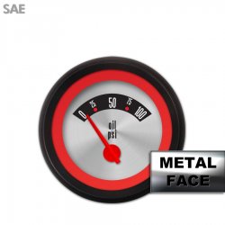 Oil Pressure Ga. SAE Amer Retro Rod Rd Ring V, Rd Mod Needles, Black Trm Rings - Part Number: GAR1136ZEXJACCE