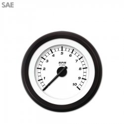 Tachometer Gauge - Classic, Black Modern Needles, Black Trim Rings - Part Number: GAR11ZEXIACCC