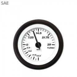 Turbo Gauge - SAE Classic, Black Modern Needles, Black Trim Rings - Part Number: GAR11ZEXMACCC