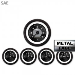 5 Gauge Set American Classic Black Face, Black Modern Needles, Black Bezels - Part Number: GAR12ZEXQACCC