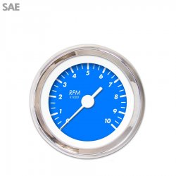 Tachometer Gauge - Marker Bl, White Vintage Needles, Chrome Trim Rings - Part Number: GAR138ZEXIABAD