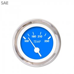 Water Temp Gauge - SAE Marker Bl, White Vintage Needles, Chrome Trim Rings - Part Number: GAR138ZEXLABAD