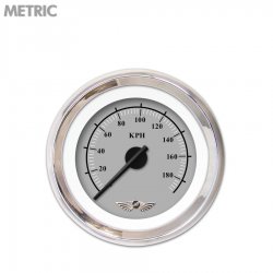 Tachometer Gauge w/ emblem Omega Grnay, Black Modern Needles, Chrome Trim Rings - Part Number: GAR139ZMAIABCC