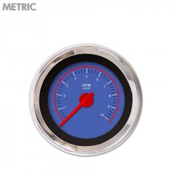 Tachometer Gauge - VX Bl, Red Modern Needles, Chrome Trim Rings - Part Number: GAR146ZMXIABCE