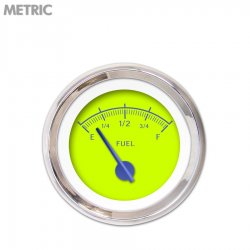 Fuel level Gauge - VX Gn, Bl Modern Needles, Chrome Trim Rings - Part Number: GAR147ZMXKABCF