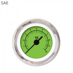 Tachometer Gauge - Rider Gn, Black Vintage Needles, Chrome Trim Rings - Part Number: GAR158ZEXIABAC