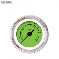 Tachometer Gauge - Rider Gn, Black Vintage Needles, Chrome Trim Rings - Part Number: GAR158ZMXIABAC