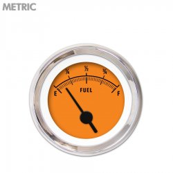 Fuel level Gauge - Rider Org, Black Vintage Needles, Chrome Trim Rings - Part Number: GAR160ZMXKABAC