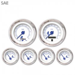 6 Ga. Set w/ emblem SAE Mudflap Black Text, White, Black Mod Nedl, Chrome Rings - Part Number: GAR170ZEARABCF