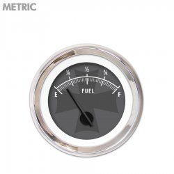 Fuel level Gauge - Iron Cross Grnay, Black Modern Needles, Chrome Trim Rings - Part Number: GAR176ZMXKABCC