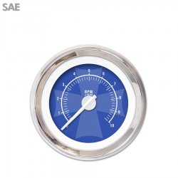 Tachometer Gauge - Iron Cross Bl, White Modern Needles, Chrome Trim Rings - Part Number: GAR179ZEXIABCD