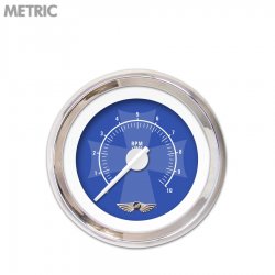 Tach Gauge w/ emblem Iron Cross Black, White Modern Needles, Chrome Trim Rings - Part Number: GAR179ZMAIABCD