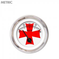 Volt Ga. Metric Iron Cross White Rd Cross, Black Mod Needles, Chrome Trim Rings - Part Number: GAR181ZMXNABCC