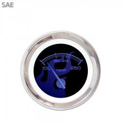 Water Temp. SAE Ghost Flame Black Black Flame, Black Mod Needle, Chrome Rings - Part Number: GAR183ZEXLABCF