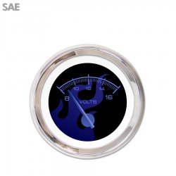 Volt Ga. SAE Ghost Flame Black Black Flame, Black Modern Needles, Chrome Rings - Part Number: GAR183ZEXNABCF