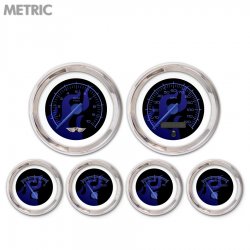 6 Ga. w/emblem-Metric Ghost Flame Black Black Flame, Black Mod Nedl, Chrom Rngs - Part Number: GAR183ZMARABCF