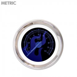 Tach Gauge Ghost Flame Black Black Flame, Black Modern Needles, Chrome Rings - Part Number: GAR183ZMXIABCF