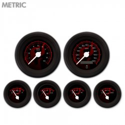 6 Ga. Set Metric Ghost Flame Black Rd Flame, White Modern Needles, Black Rings - Part Number: GAR186ZMXRACCD