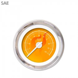 Tachometer Gauge - Ghost Flame Or, White Modern Needles, Chrome Trim Rings - Part Number: GAR187ZEXIABCD