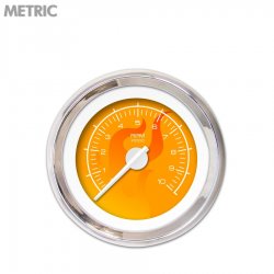 Tachometer Gauge - Ghost Flame Or, White Modern Needles, Chrome Trim Rings - Part Number: GAR187ZMXIABCD