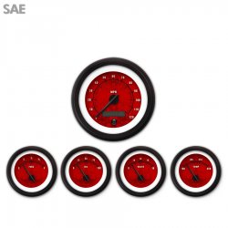 5 Gauge Set - SAE Tribal Red, Black Modern Needles, Black Trim Rings - Part Number: GAR188ZEXQACCC