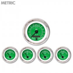 5 Gauge Set - Metric Tribal Gn, Black Modern Needles, Chrome Trim Rings - Part Number: GAR190ZMXQABCC