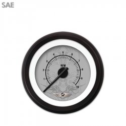 Tachometer Gauge w/ emblem Tribal Grnay, Black Modern Needles, Black Trim Rings - Part Number: GAR191ZEAIACCC