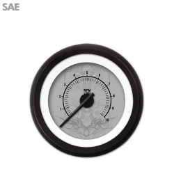 Tachometer Gauge - Tribal Grnay, Black Modern Needles, Black Trim Rings - Part Number: GAR191ZEXIACCC