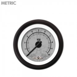 Tachometer Gauge w/ emblem Tribal Grnay, Black Modern Needles, Black Trim Rings - Part Number: GAR191ZMAIACCC