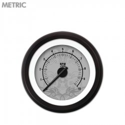 Tachometer Gauge - Tribal Grnay, Black Modern Needles, Black Trim Rings - Part Number: GAR191ZMXIACCC