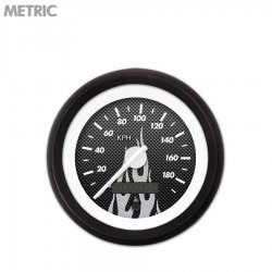 Speedo Ga. Metric Carbon Fiber Grey Flame, White Modern Needles, Black Rings - Part Number: GAR194ZMXHACCD