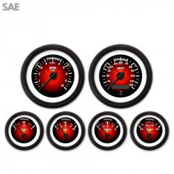 6 Ga. Set - SAE Pulsar Rd, Black Mod Needles, Black Trim Rings Style Kit DIY - Part Number: GAR2100ZEXRACCC