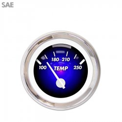 Water Temp Ga. - SAE Pulsar Black, Wht Mod Nedl, Chrome Trm Rings Style Kit DIY - Part Number: GAR2101ZEXLABCD