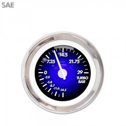 Turbo Ga. - SAE Pulsar Black, Wht Mod Needles, Chrome Trim Rings Style Kit DIY - Part Number: GAR2101ZEXMABCD